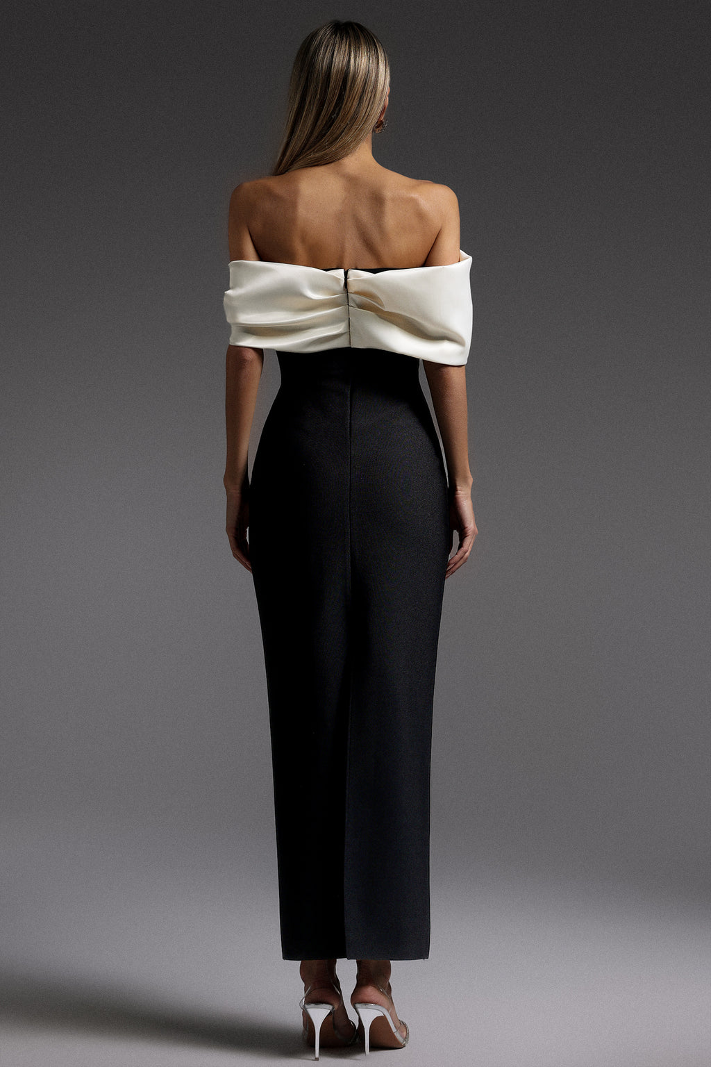 Lala Off-The-Shoulder Fold Bandage Maxi Dress