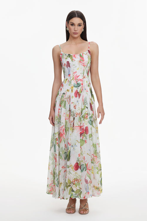 Zoey Sleeveless Printing Maxi Dress	