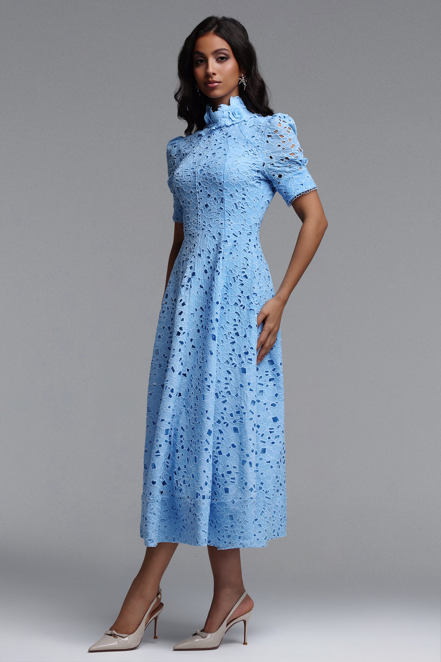 Kitsu Short Sleeve Midi Dress	