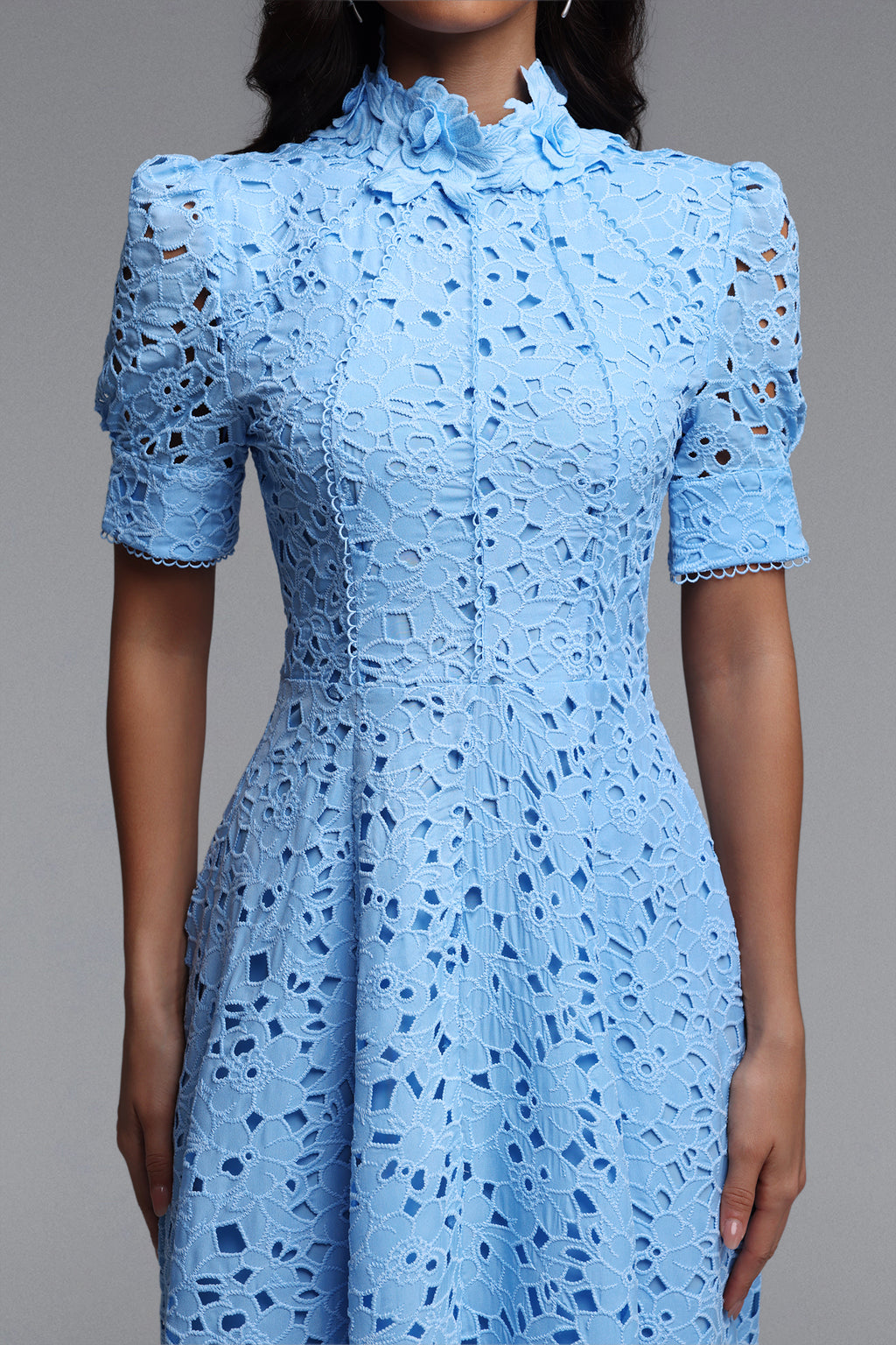 Kitsu Short Sleeve Midi Dress	