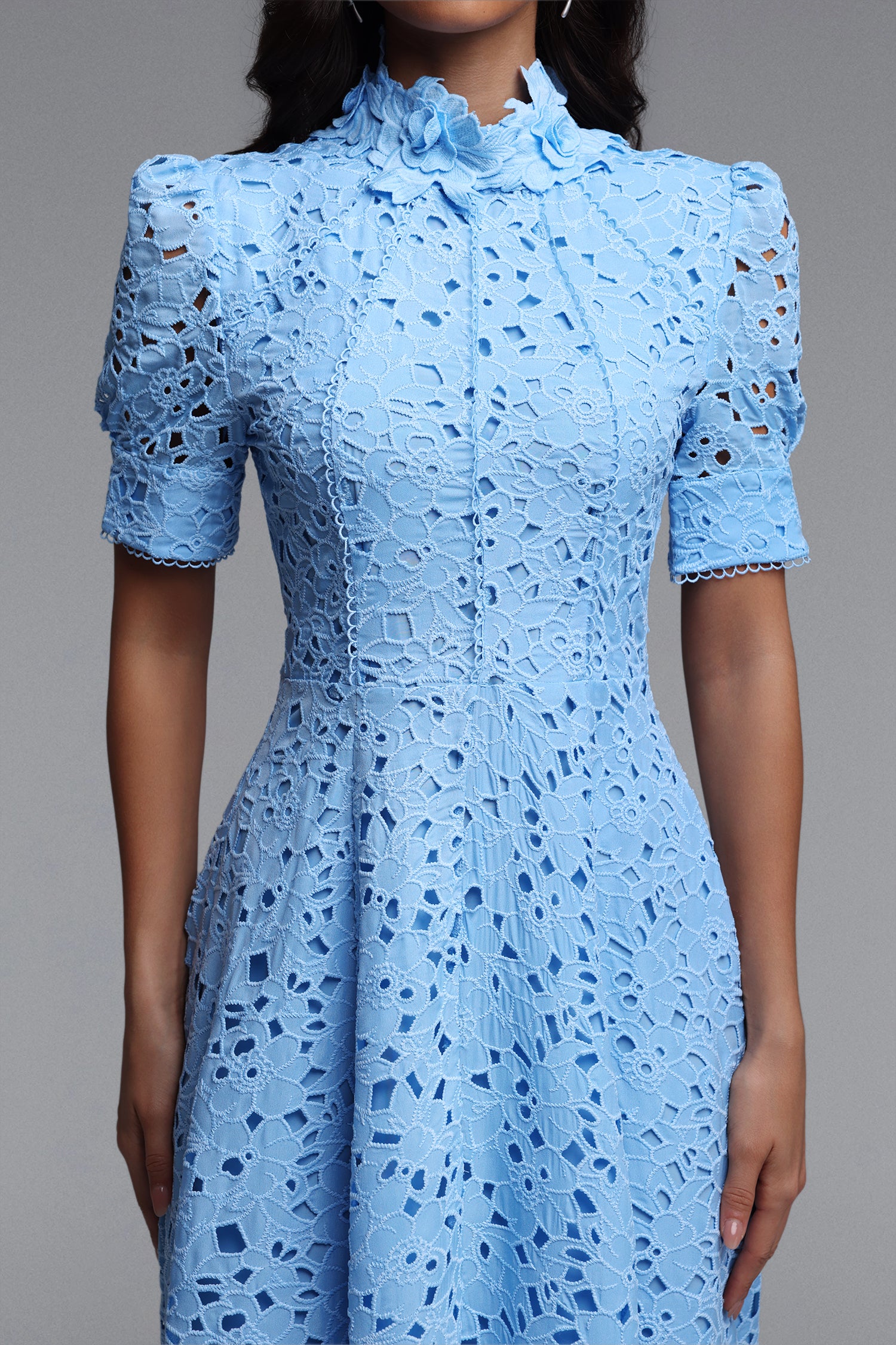 Kitsu Short Sleeve Midi Dress	