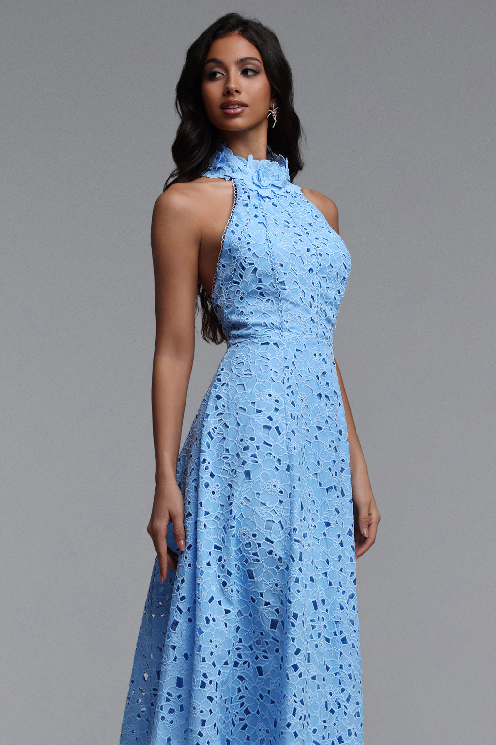 Nuvola Halter Midi Dress	