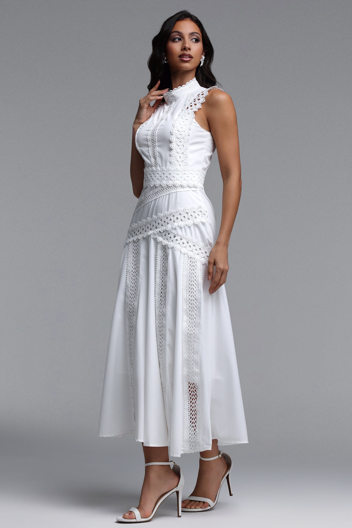 Inez Resort Contour Sleeveless Woven Maxi Dress	