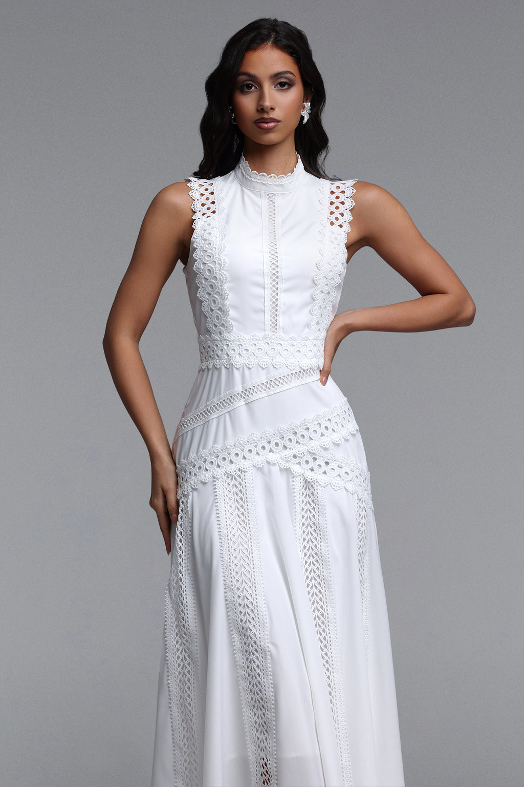 Inez Resort Contour Sleeveless Woven Maxi Dress	