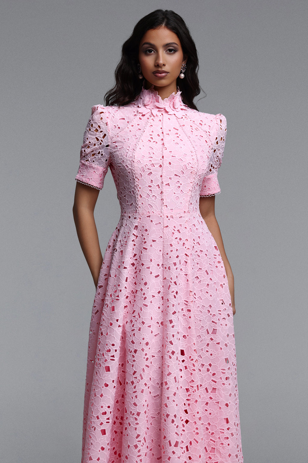 Kitsu Short Sleeve Midi Dress	