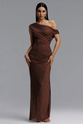 Ottilie Maxi Dress Plum Brown	
