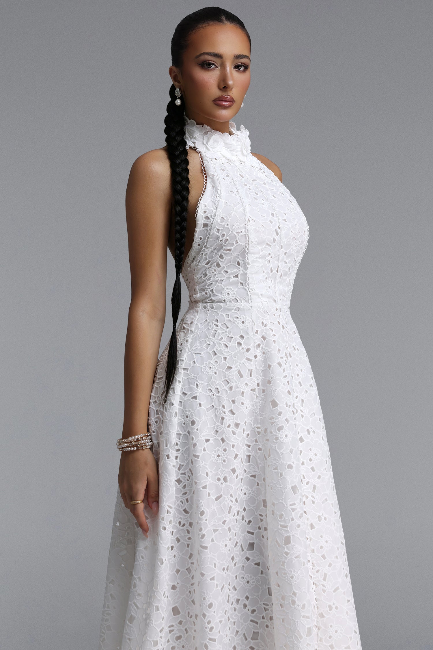 Nuvola Halter Midi Dress	