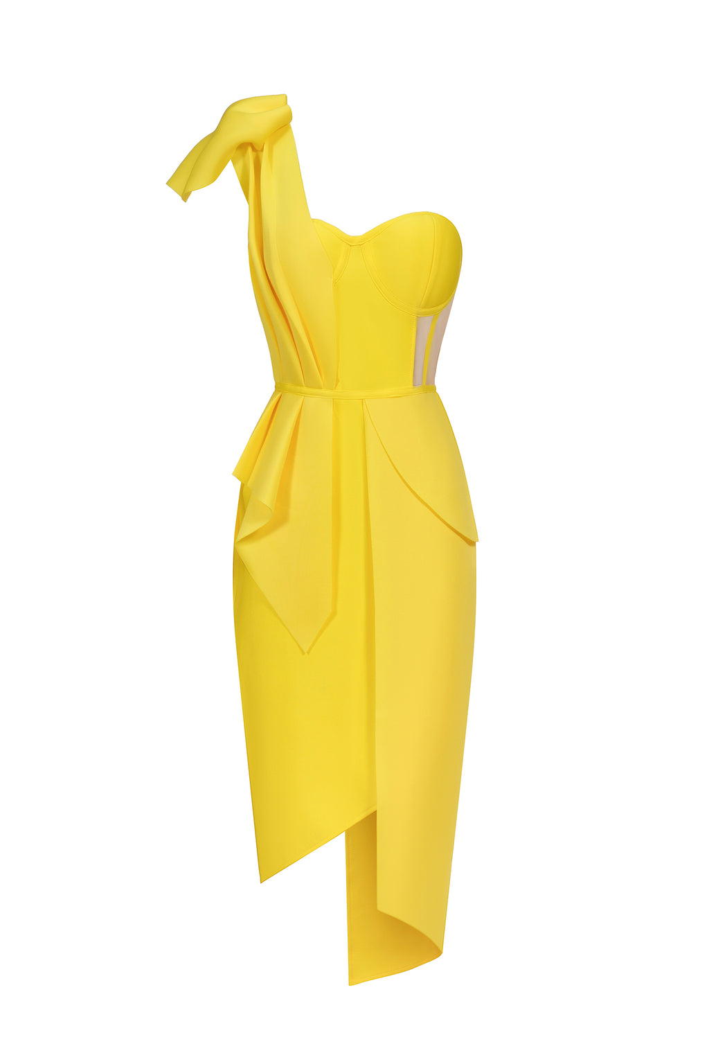 Spak One Shoulder Midi Dress