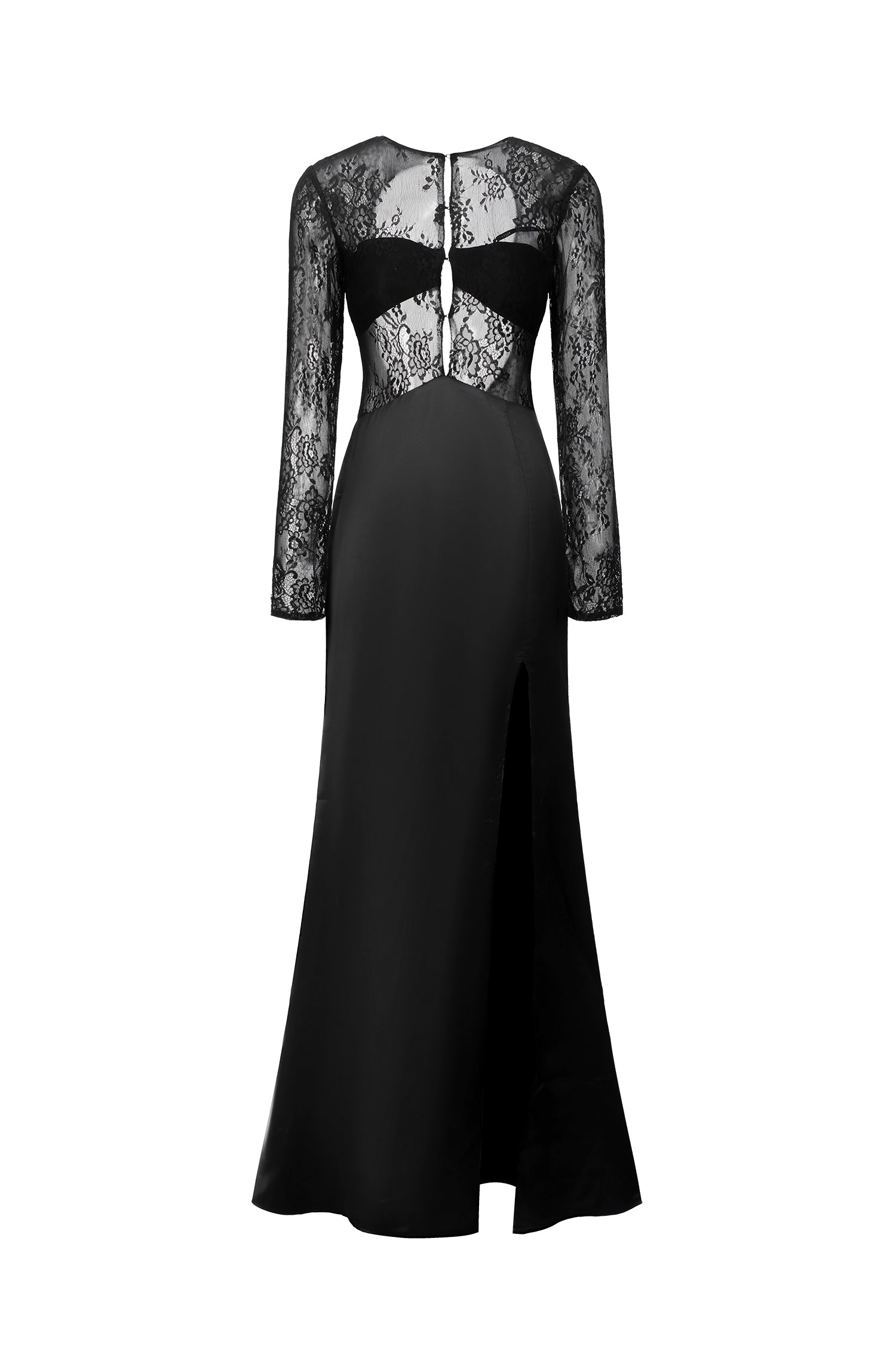 Valico High Slit Lace Maxi Dress	
