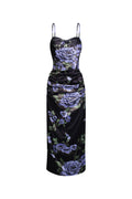 Kerry Sleeveless Flowers Slim Midi Dress