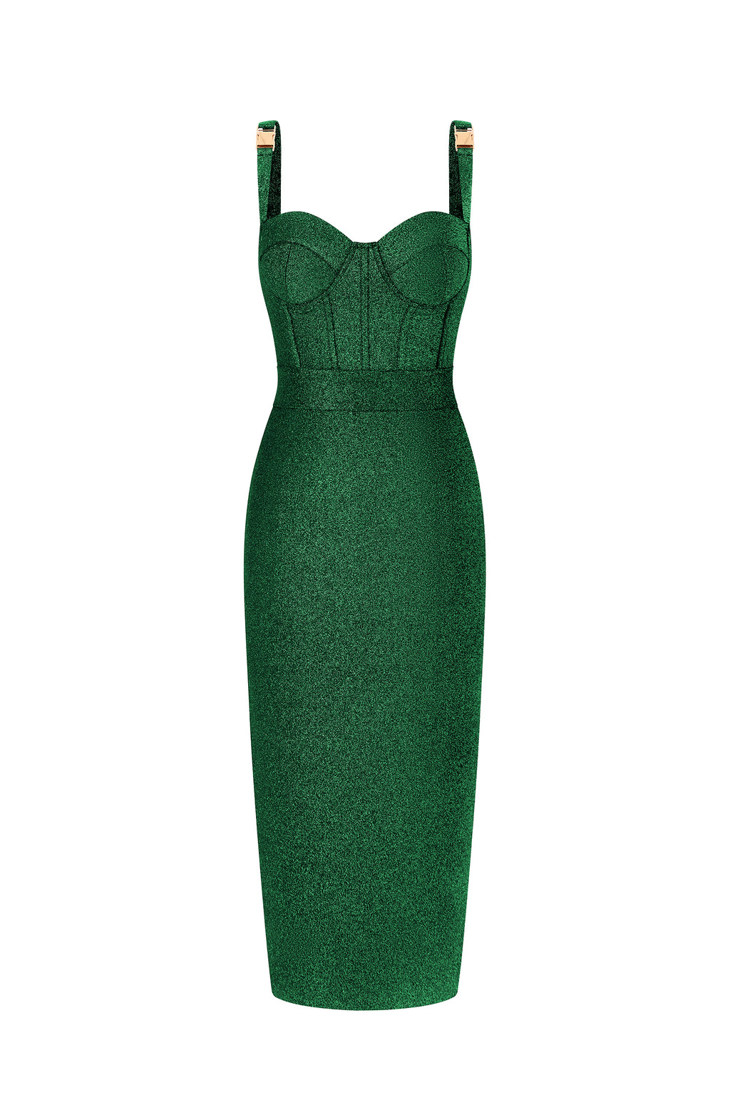 Ziriy Sleeveless V-Neck Bandage Green Maxi Dress	