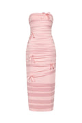 Gayu Sleeveless Bow Wrinkles Midi Dress