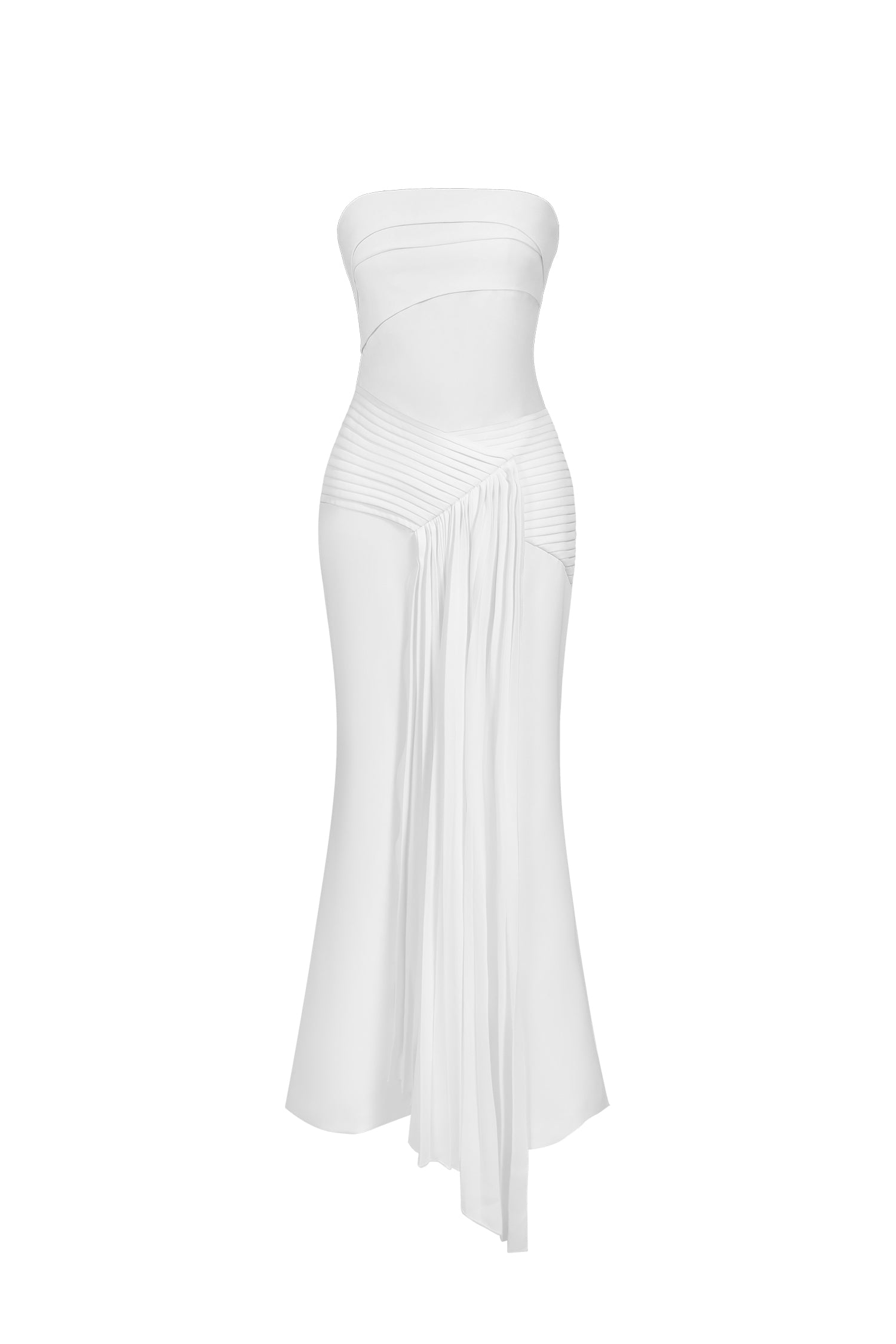 Trese Sleevess Fold Maxi Dress	