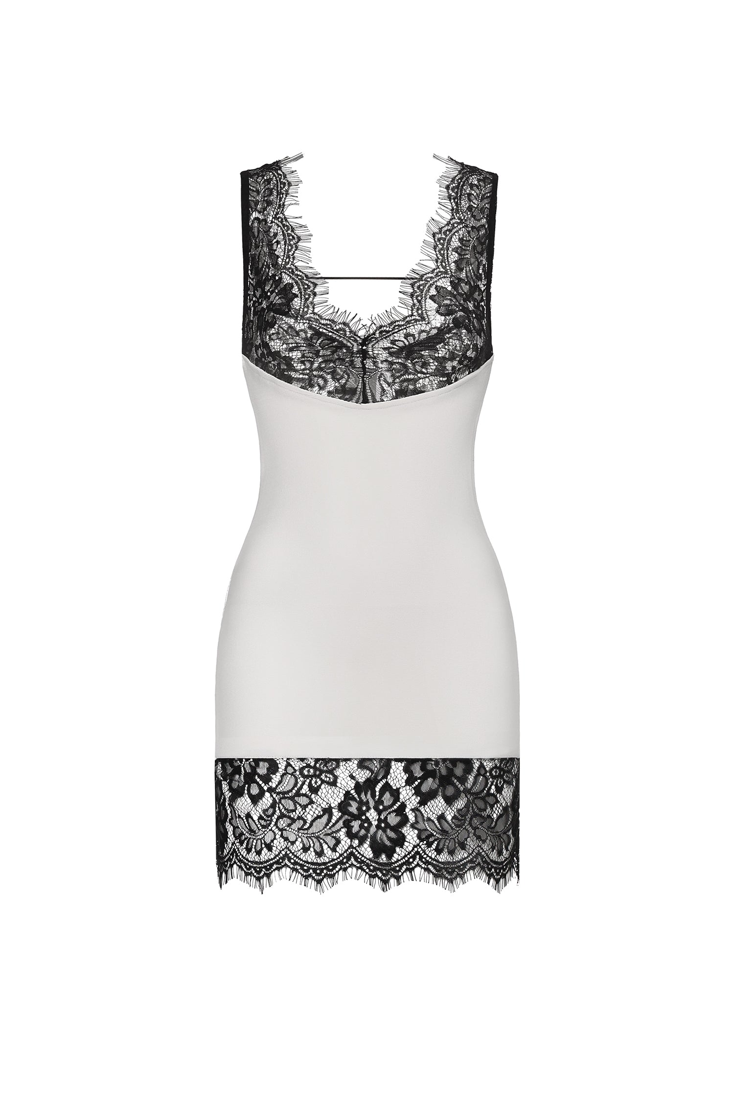 Vocca V-Neck Lace Mini Dress	
