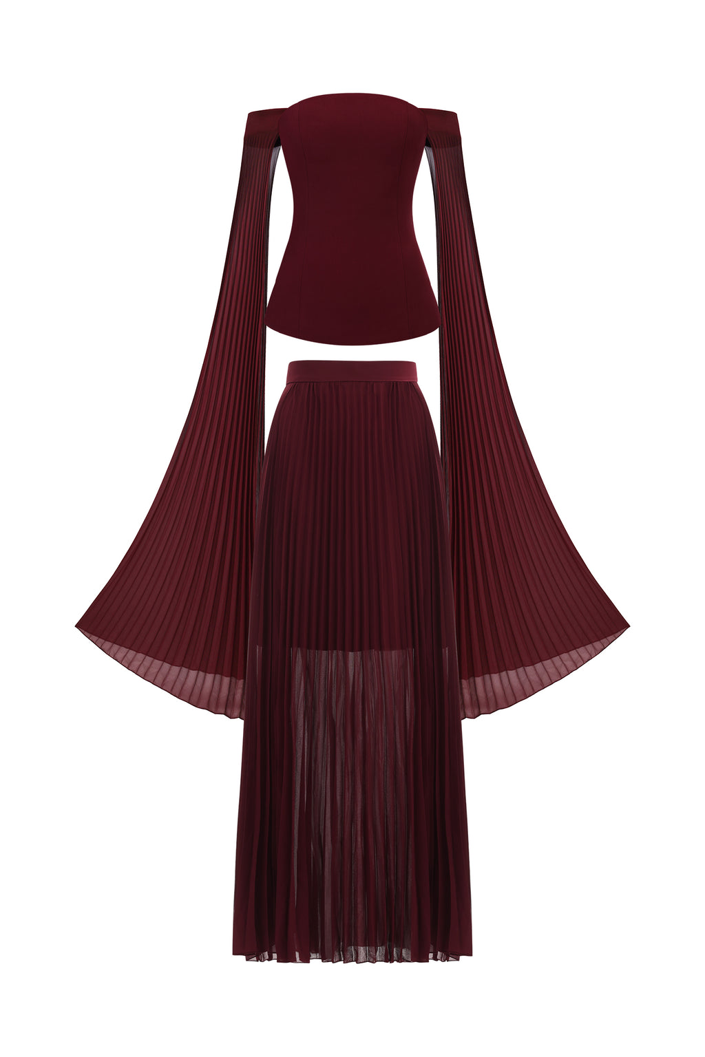 Solvia Off The Shoulder Long Sleeves Ruched Maxi Dress	