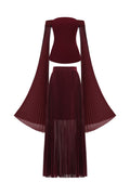 Solvia Off The Shoulder Long Sleeves Ruched Maxi Dress	
