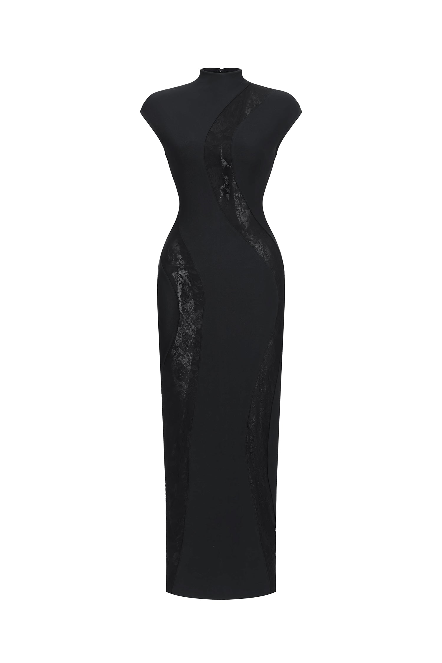 Rotte Sexy Contour Sleeveless Lace Bandage Maxi Dress	