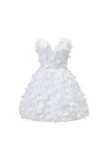 Yamaly Beaded V-neck strapless mini skirt